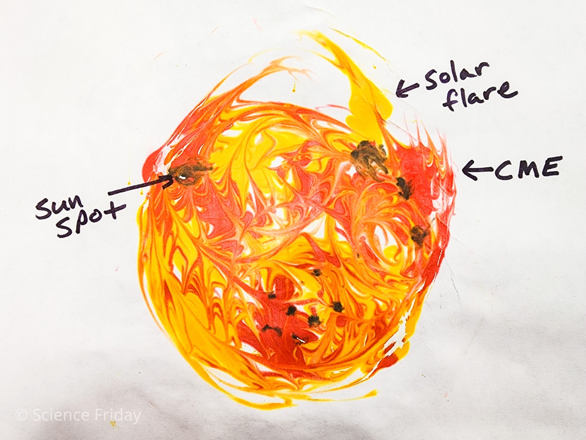 Make A Swirling Shaving Cream Sun Model