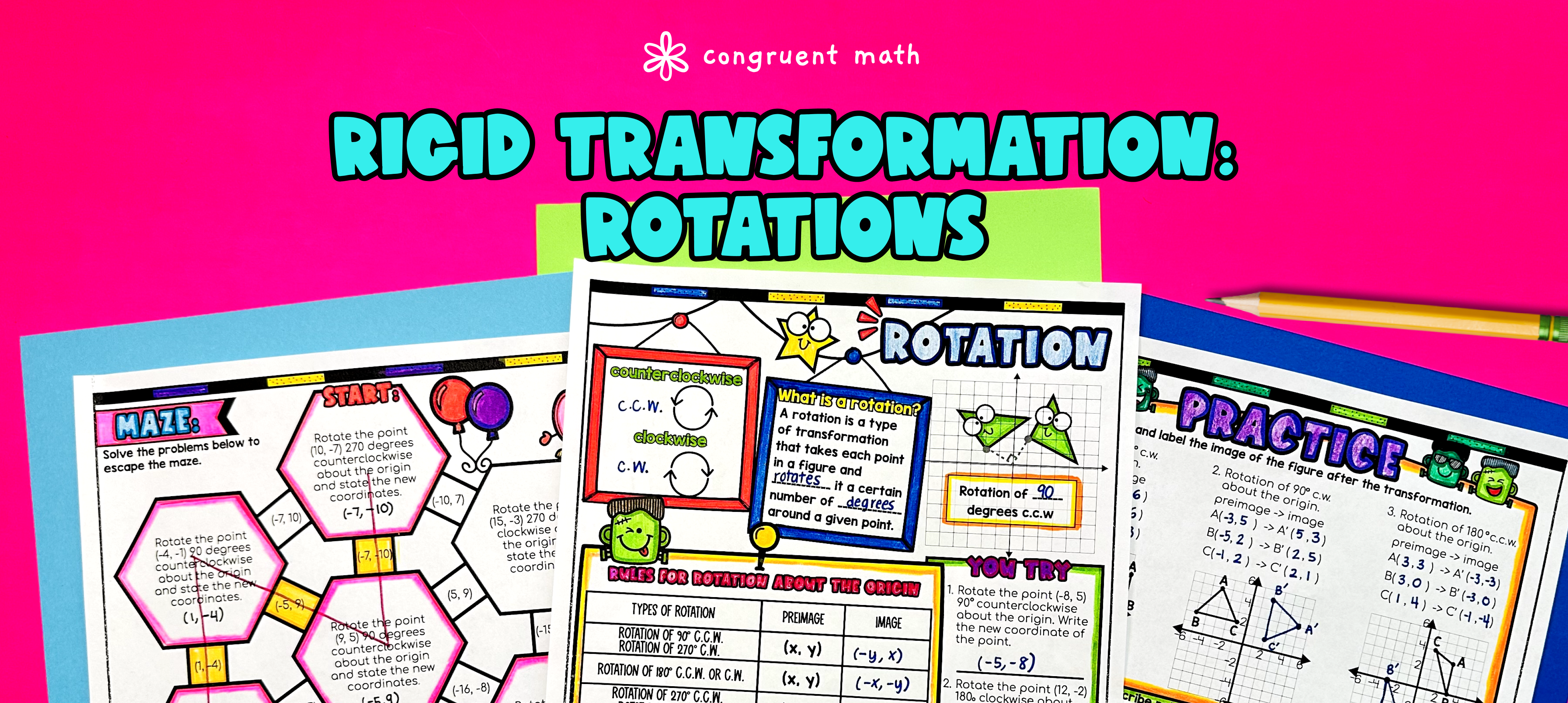 Rigid Transformations Rotations Lesson Plan