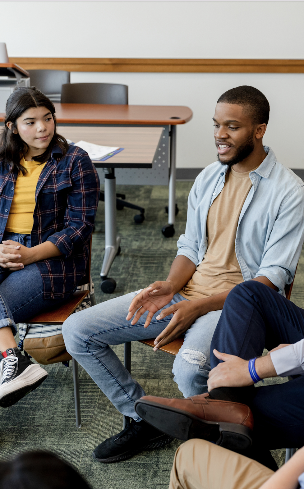 students discussing