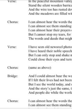 song lyrics