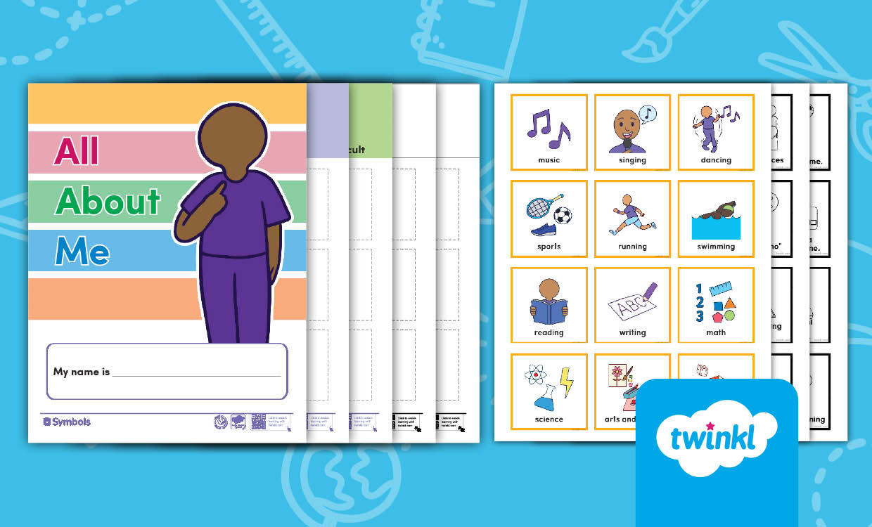 Twinkl Symbols: All About Me Booklet for Special Education