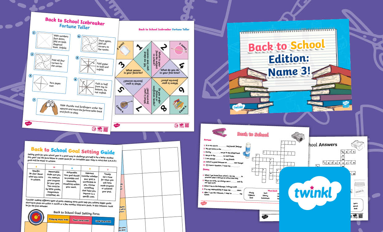 Back to School activities for 3rd-5th Grade