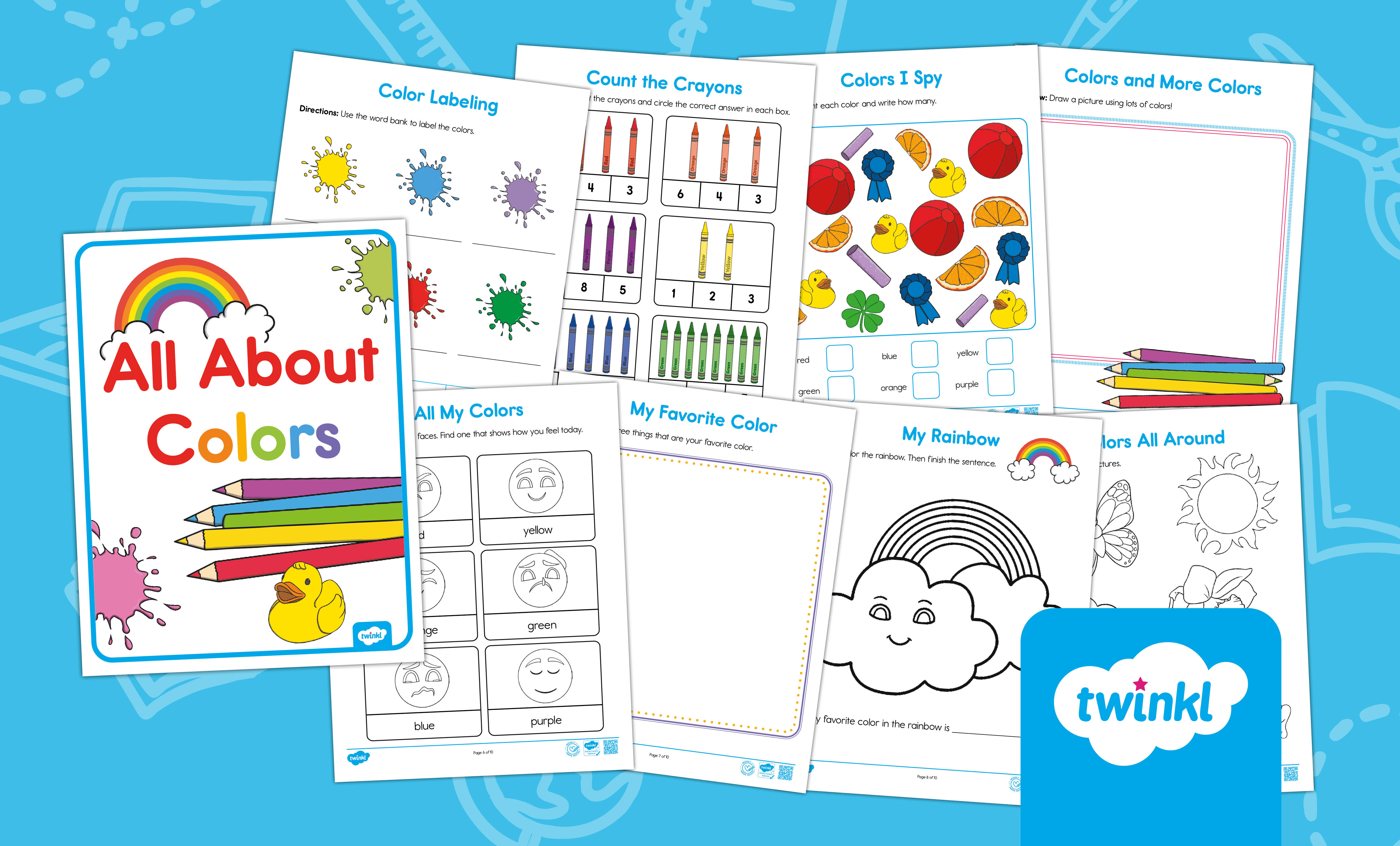 All About Colors Activity Booklet for PreK-K