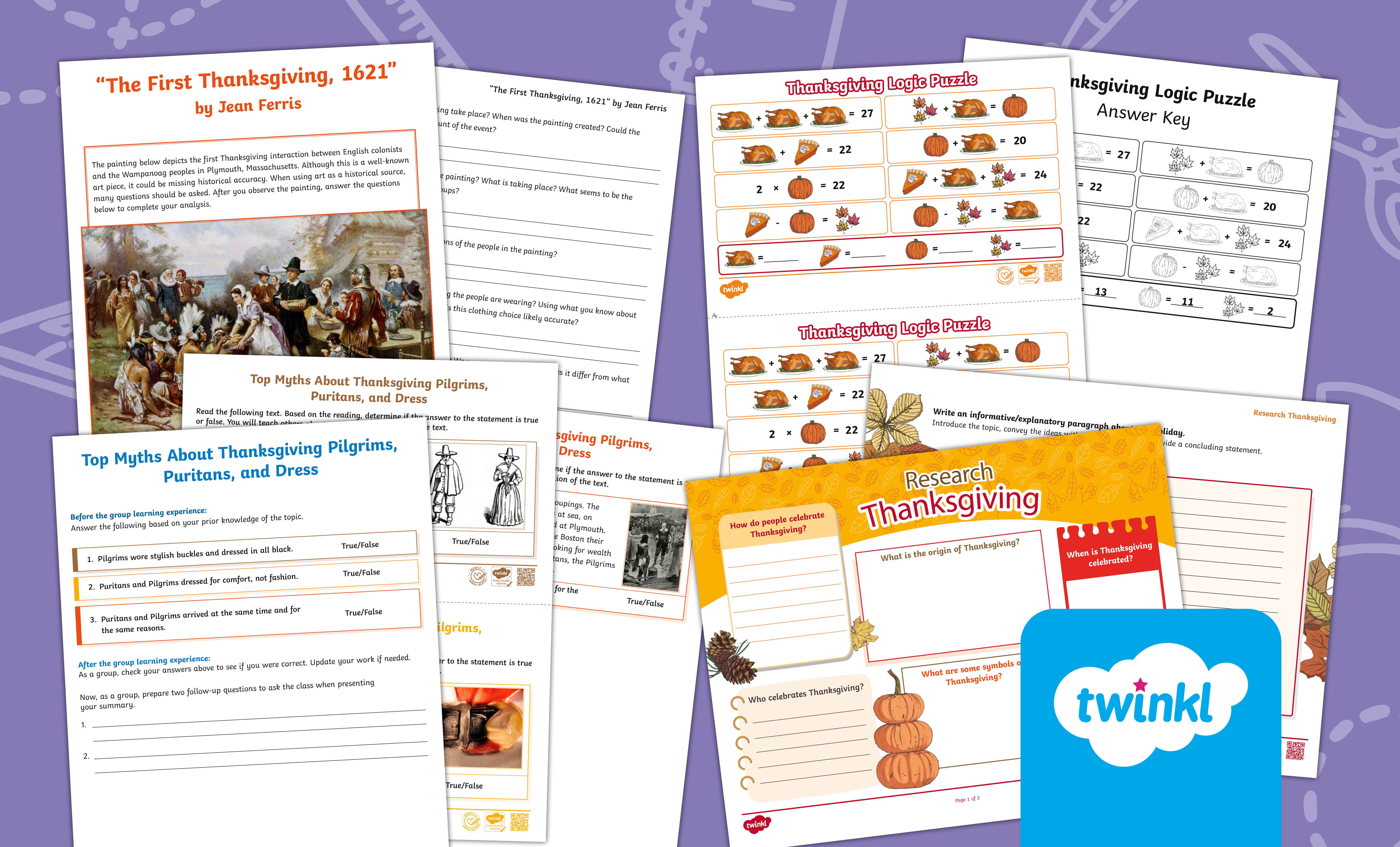 Thanksgiving Activities for 6th-8th Grade