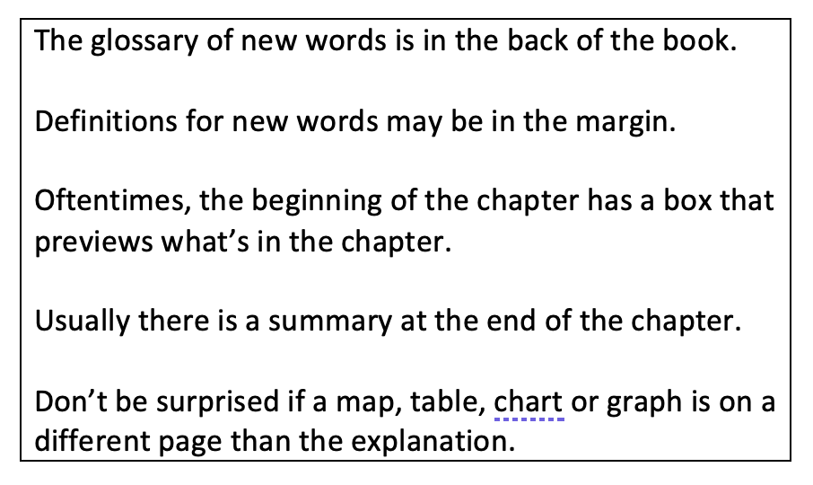 key text features