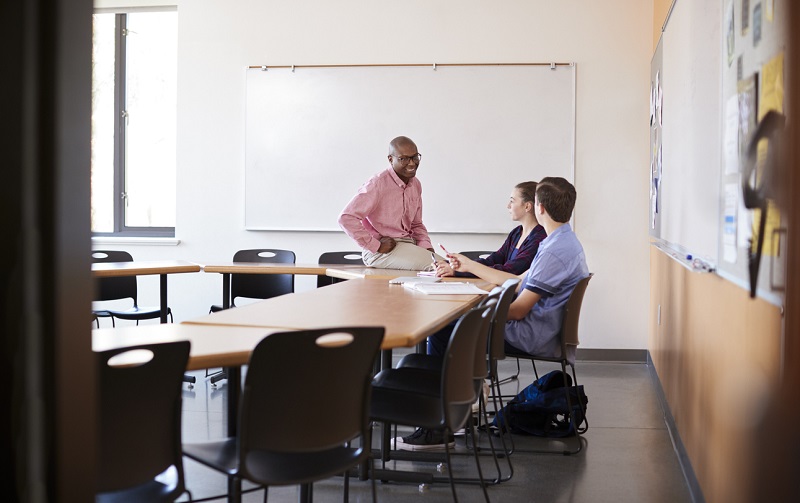 An educator using a social emotional learning approach to help students