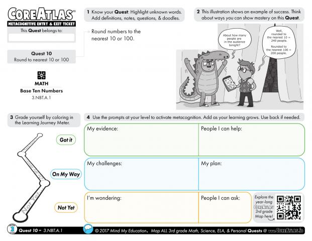 CoreAtlas Entry:Exit Ticket - Round to nearest 10 or 100 (3rd grade)