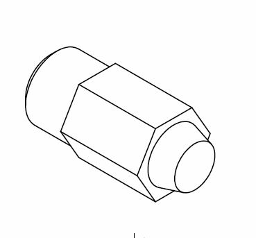 Lug Nut Machining Blueprint