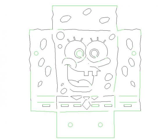 DXF File to cut Sponge Bob on CNC Plasma table